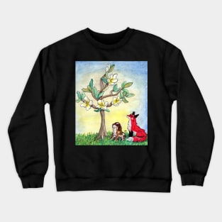 Fox, Bassett Hound, and Magnolia Tree Crewneck Sweatshirt